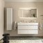 Mueble de baño Bequia suspendido 4 cajones 120 cm blanco mate lavabo Veneto de Salgar